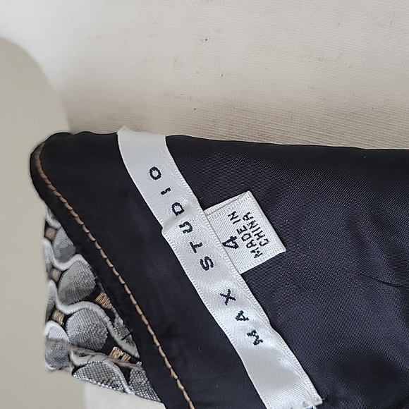 Max Studio Silver Brocade Fit and Flare  Dress Size 4 - Picture 6 of 8